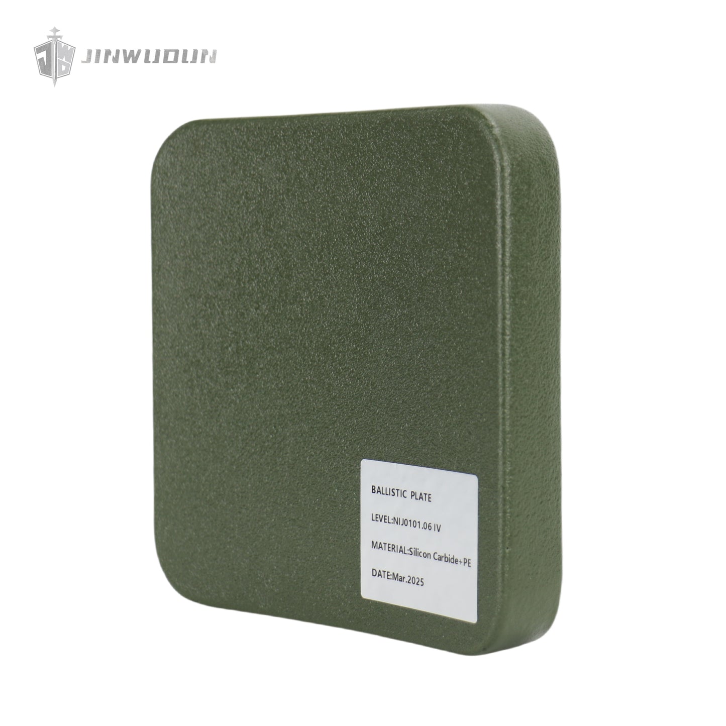 LEVEL NIJ IV+spray polyurea coating, 6*6inch ,Alumina ceramic/Silicon carbide ceramic+PE bulletproof waist plate