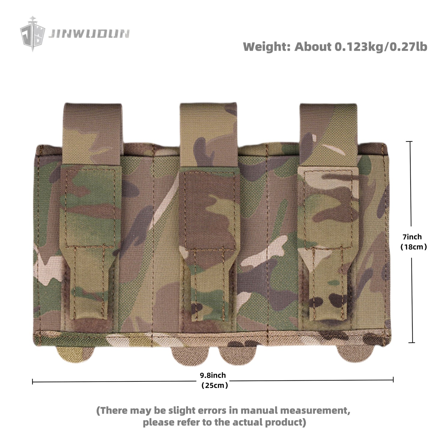Lightweight triple flip cover elastic function bag 5.56/7.62MOLEL mounting accessory bag