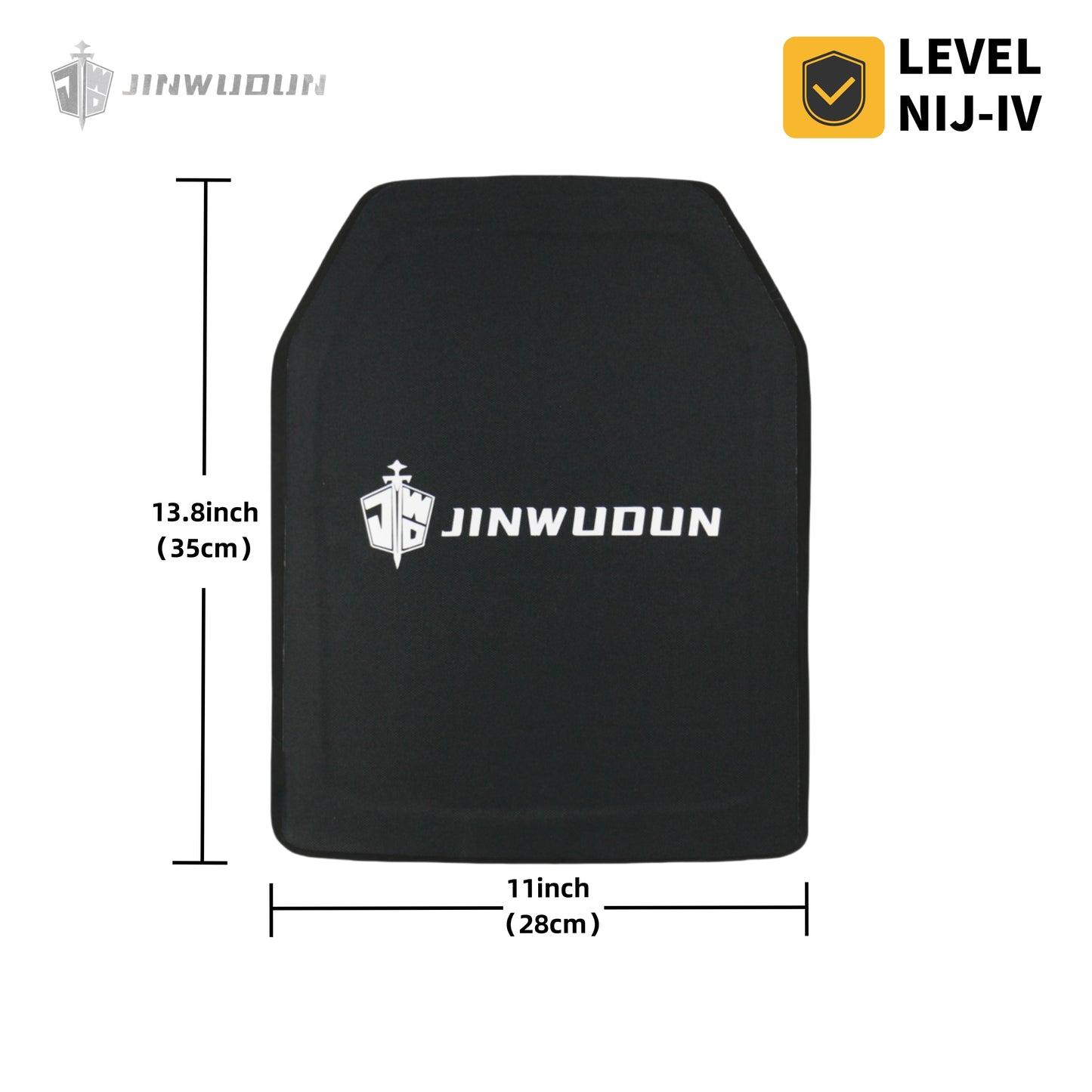 NIJ-IV bulletproof plate, Alumina ceramic + PE, 11*13.8 inch enlarged bulletproof plate