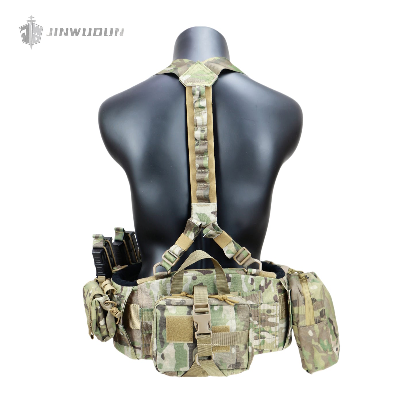 JWD-NIJ IIIA Bulletproof tactical waist belt, 1000D nylon material MOLLE webbing suitable for various tactical accessories