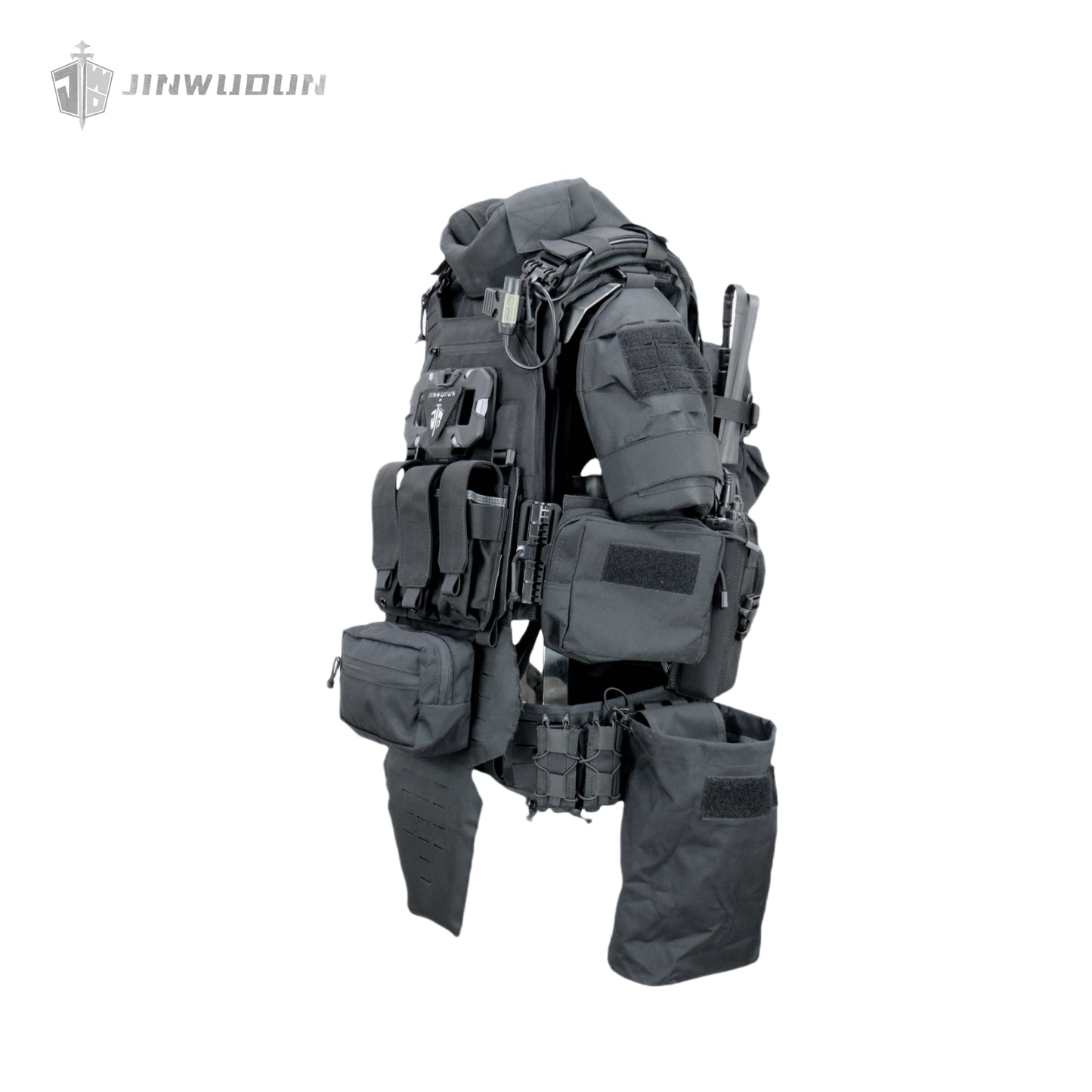 NIJ IV/III+/IIIA Level Full Protection Tactical Bulletproof Vest | 1000D Nylon | Quick-Release System