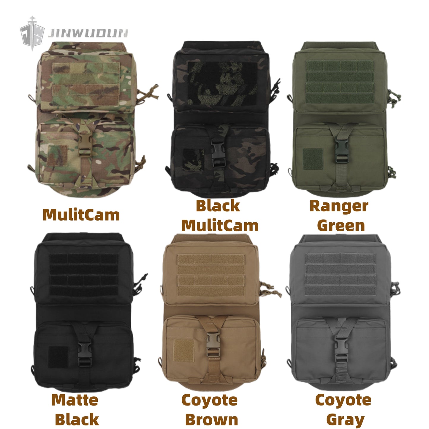 Scarab tactical backplate detachable multi-functional tactical vest storage expansion accessory bag