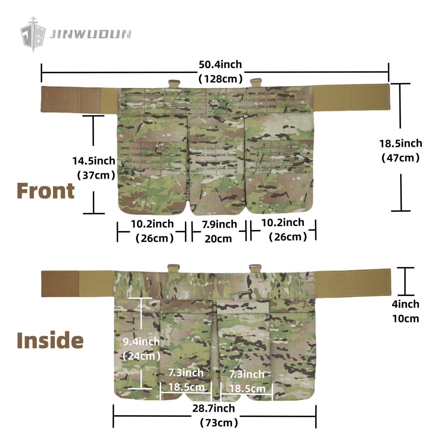 NIJ-IIIA tactical bulletproof skirt laser cutting multifunctional MOLLE