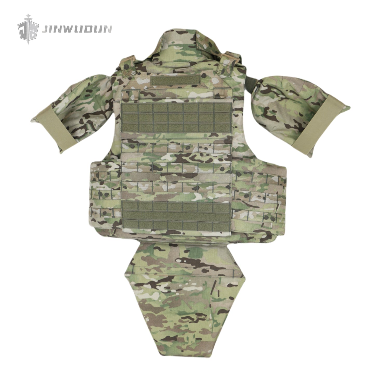 JWD-NIJ IIIA/III+/IV LEVEL Bison full protection bulletproof vest, 1000D nylon material fortress protection camouflage