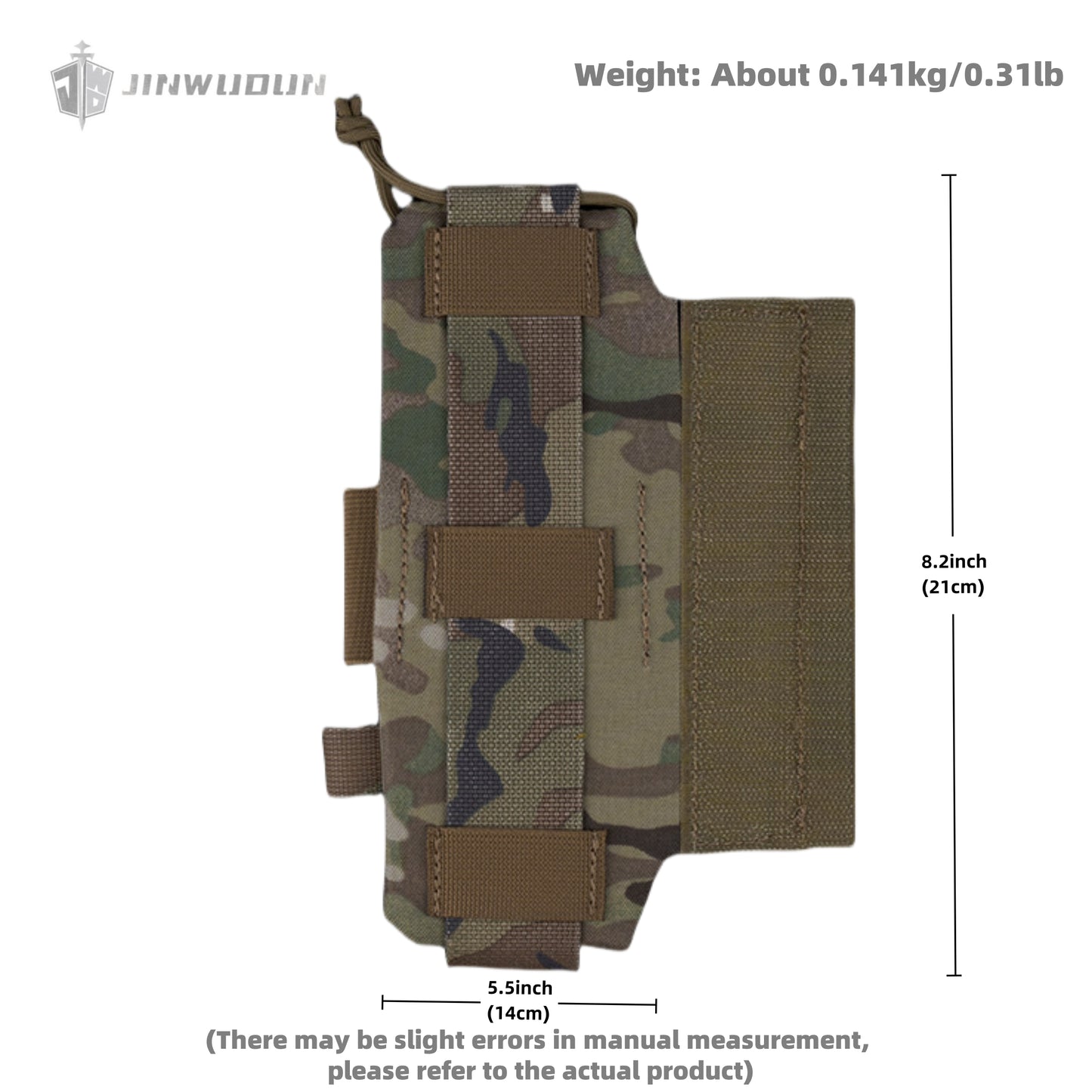 R-style radio side bag tactical vest expansion storage bag Velcro mount left and right interchangeable