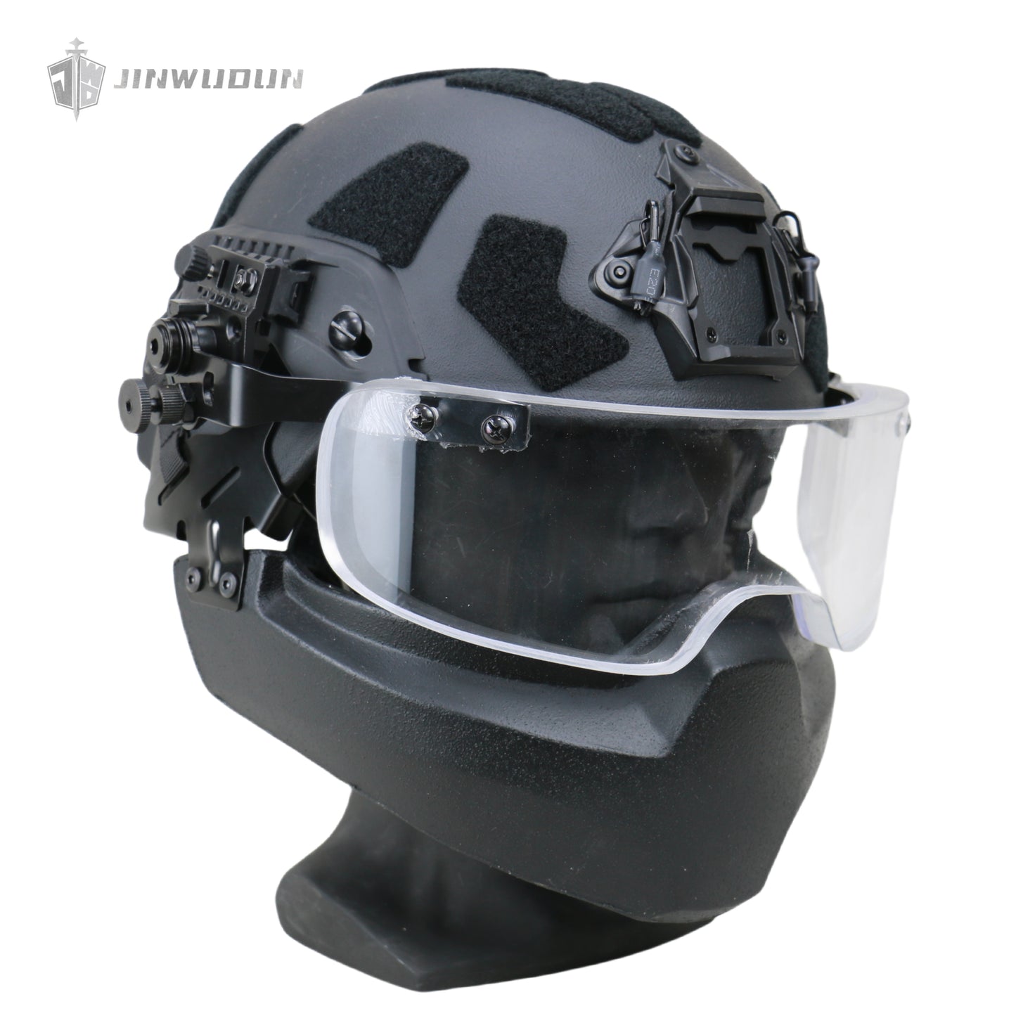 JWD-Full protection bulletproof helmet combination (helmet + goggles + jaw guard) American standard IIIA grade protection PE material