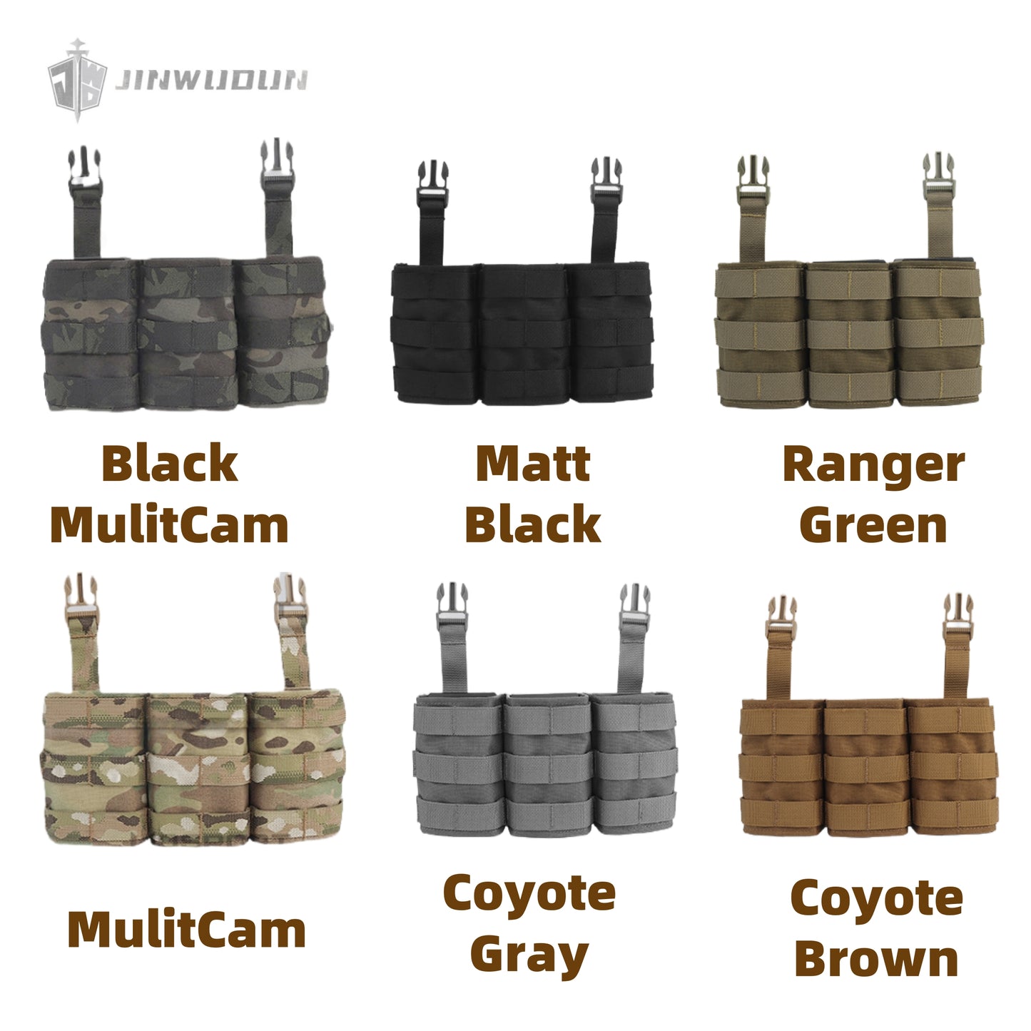 FAST triple 7.62 magazine function package (high) tactical vest buckle front panel