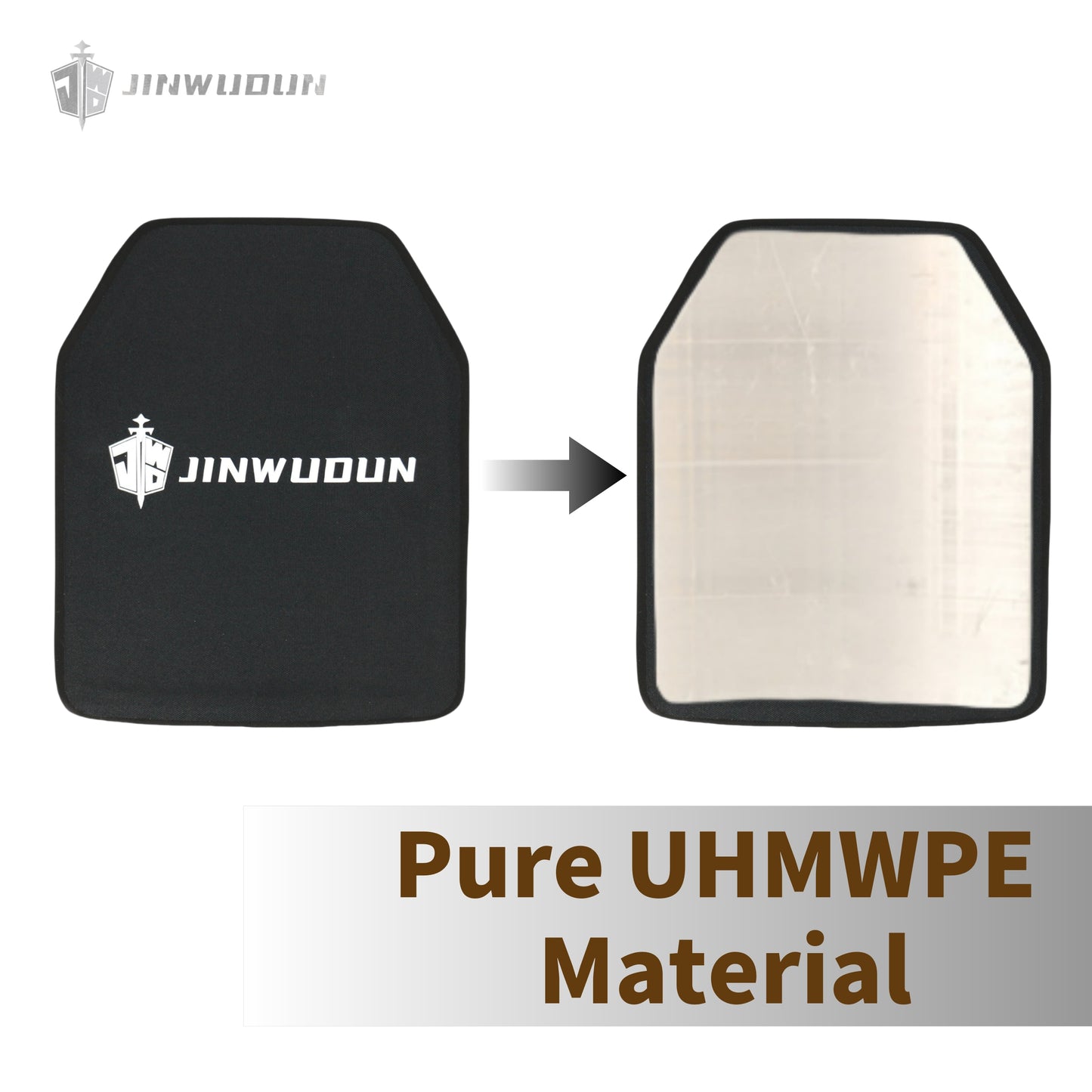Level III Bulletproof Plate - Single Layer Pure UHMWPE, 10x12 Inches, Lightweight & Durable
