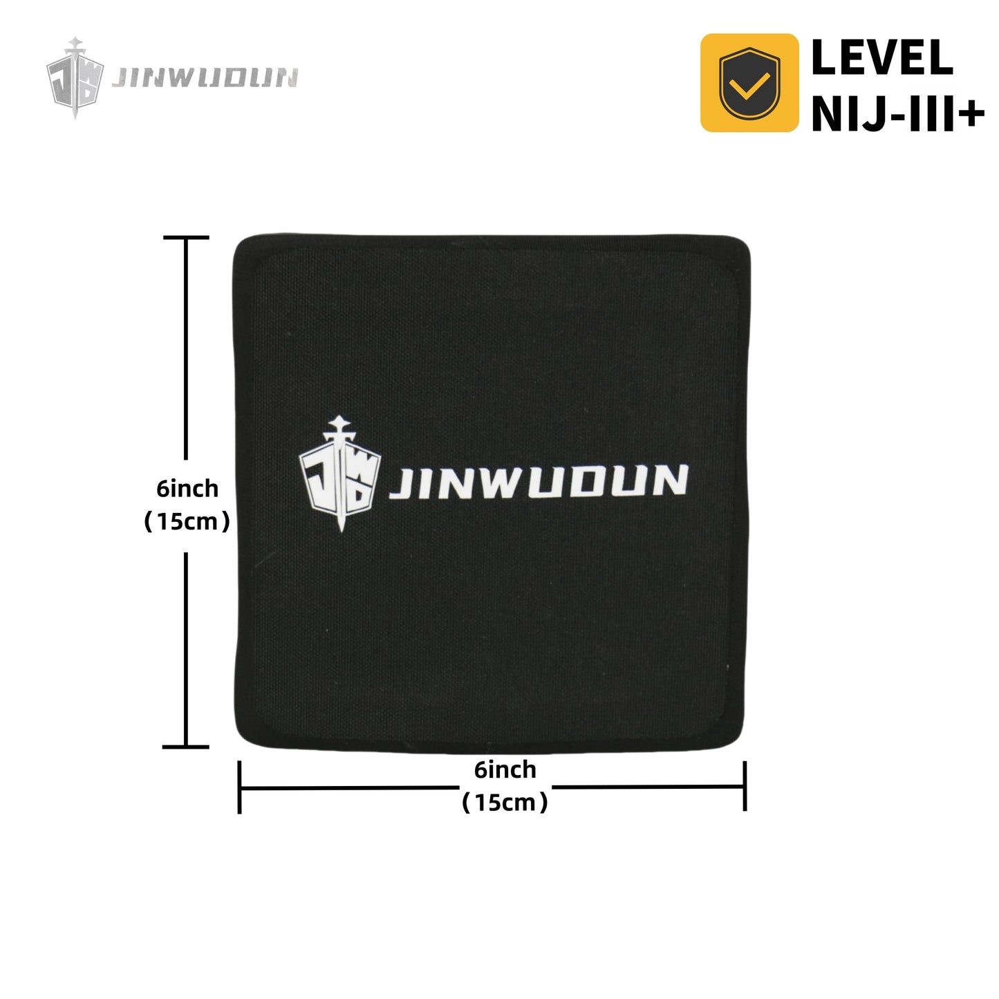 NIJ III+ Level Ballistic Plate | 6x6 Inch Aluminum Oxide Ceramic + PE Material