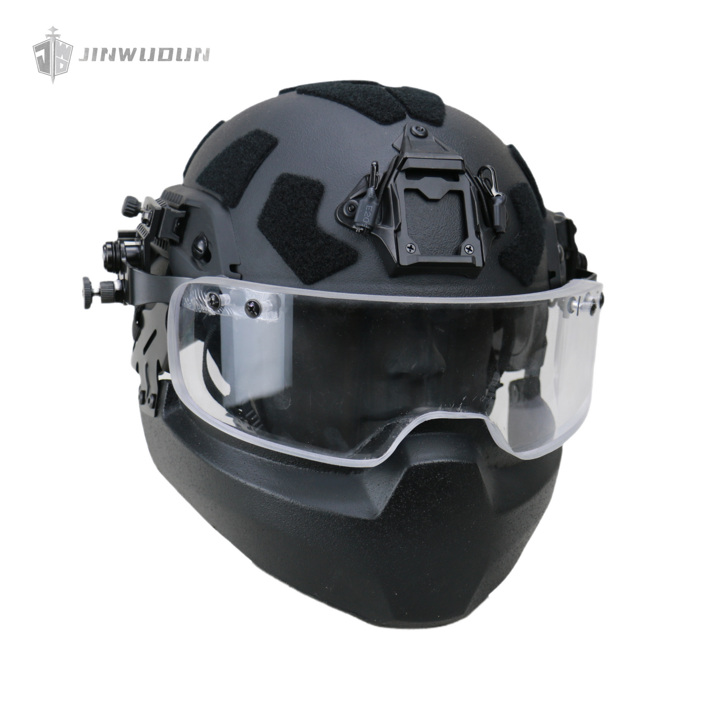 JWD-Full protection bulletproof helmet combination (helmet + goggles + jaw guard) American standard IIIA grade protection PE material