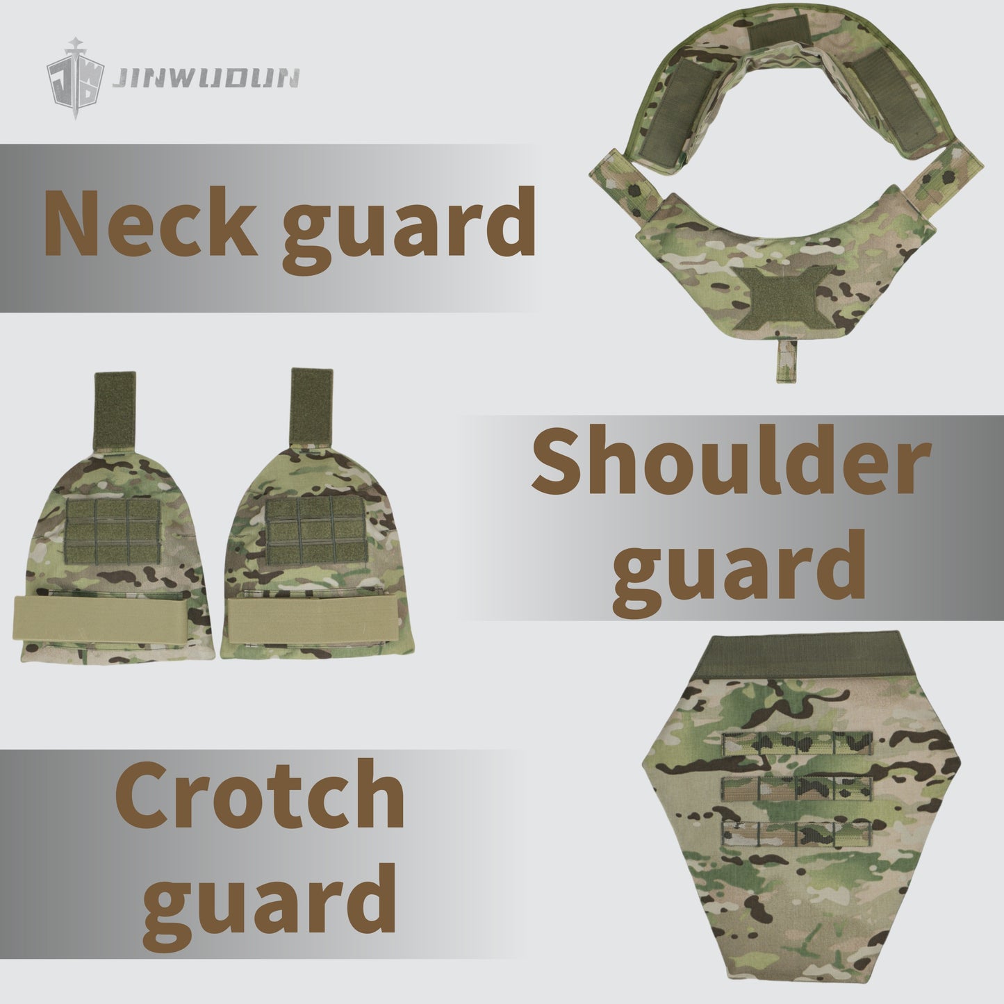JWD-NIJ IIIA/III+/IV LEVEL Bison full protection bulletproof vest, 1000D nylon material fortress protection camouflage