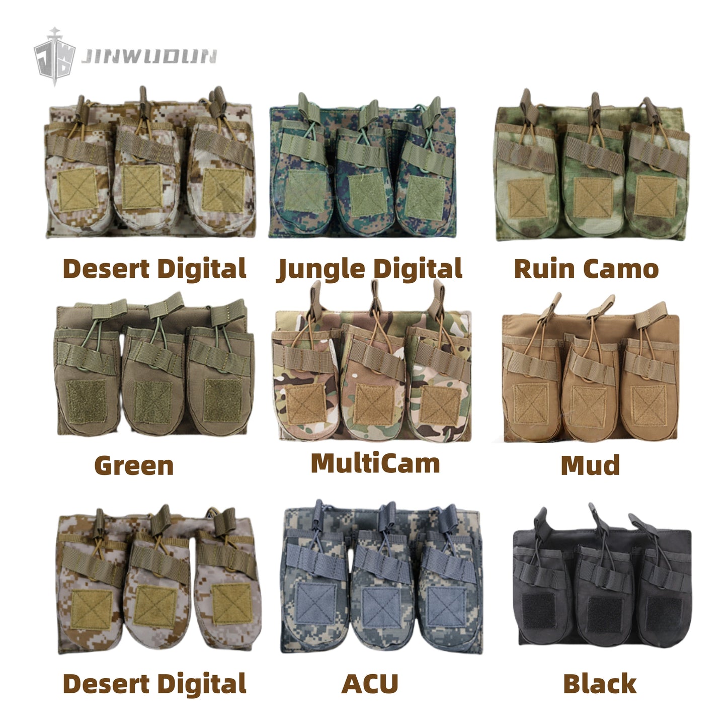 Triple AK storage bag Mollo accessory bag Outdoor military fan tool accessory bag