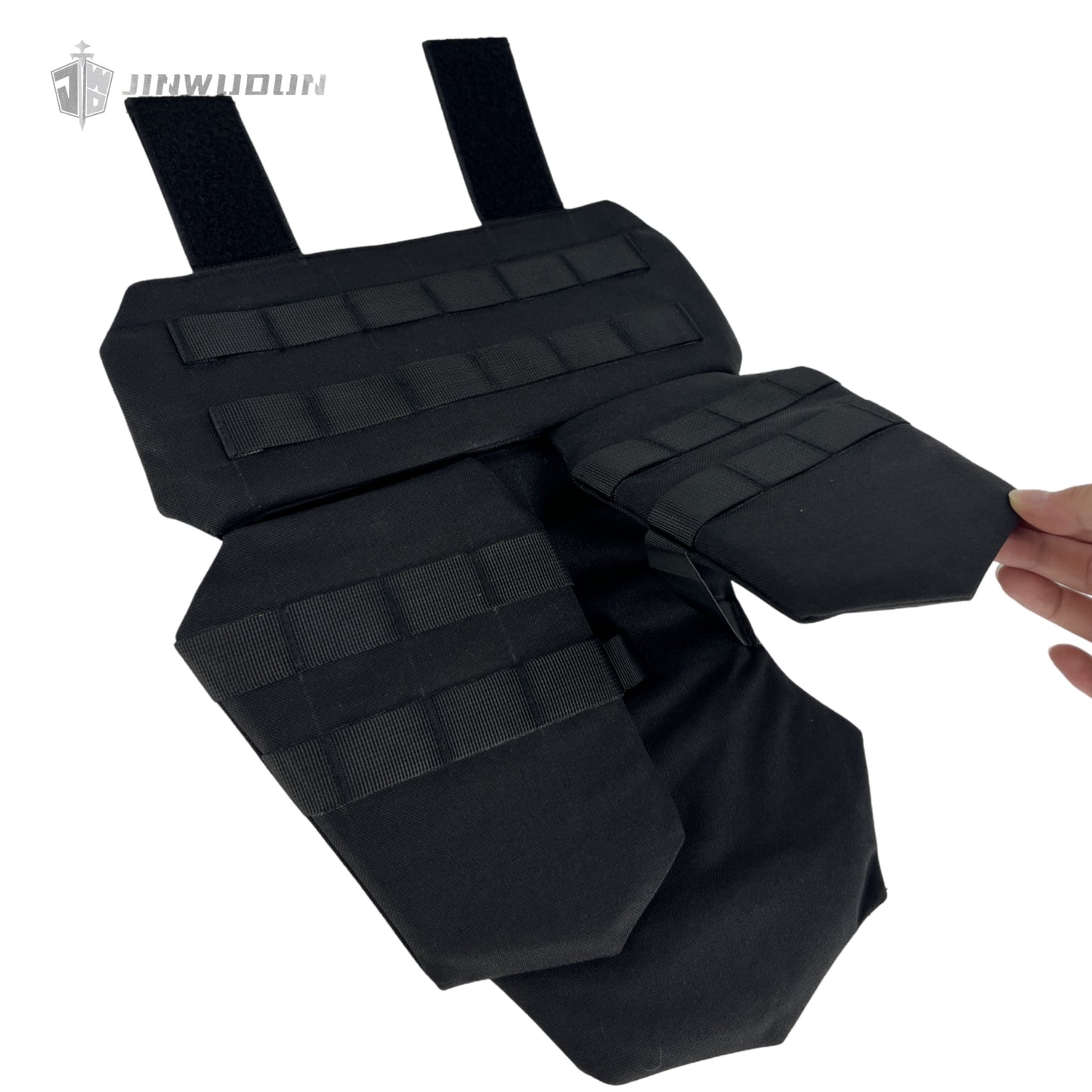 Level NIJ IIIA bulletproof crotch guard with larger protection area, detachable design, nylon fabric