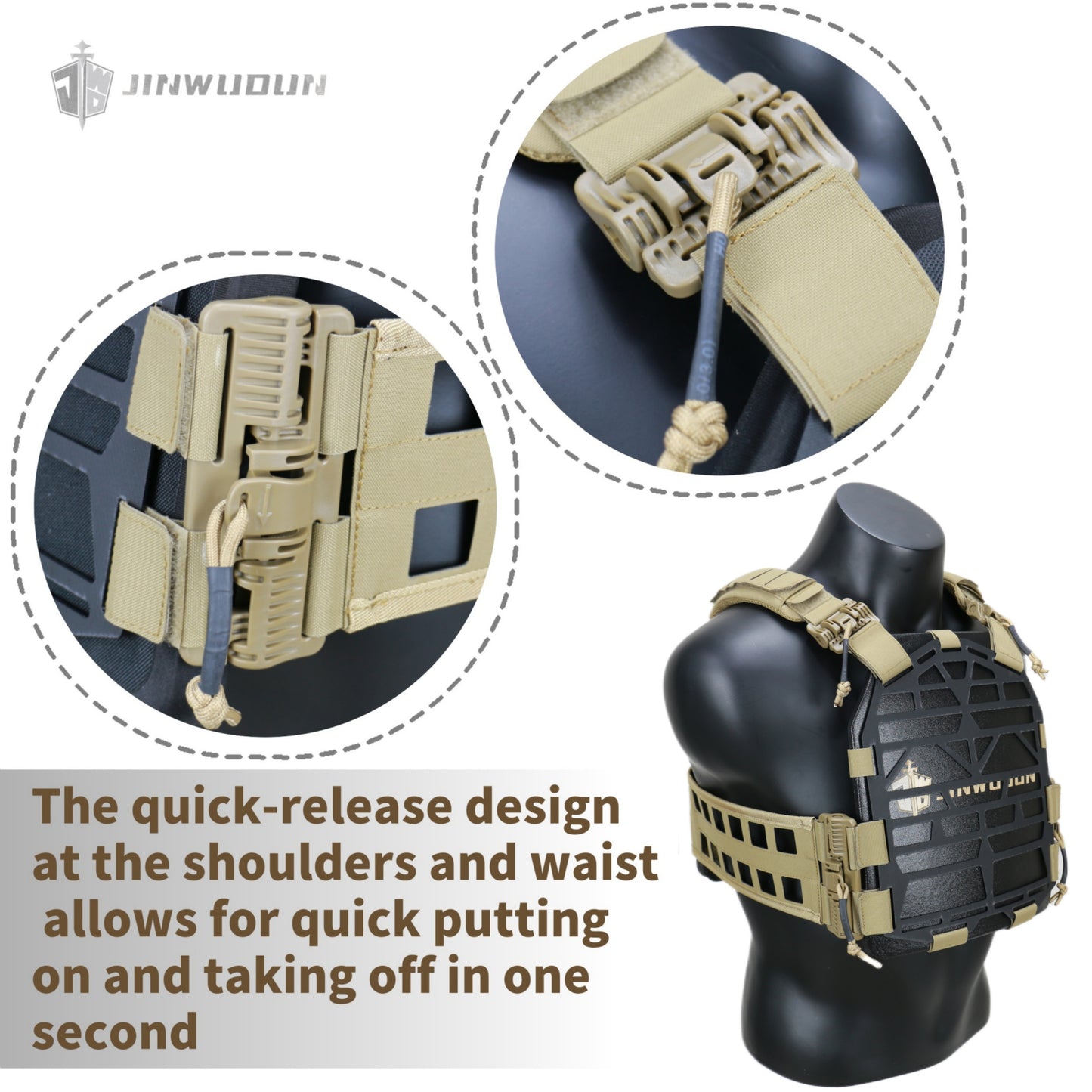 NIJ III level 06 hollow bulletproof vest water-proof tactical vest lightweight quick-release bulletproof vest