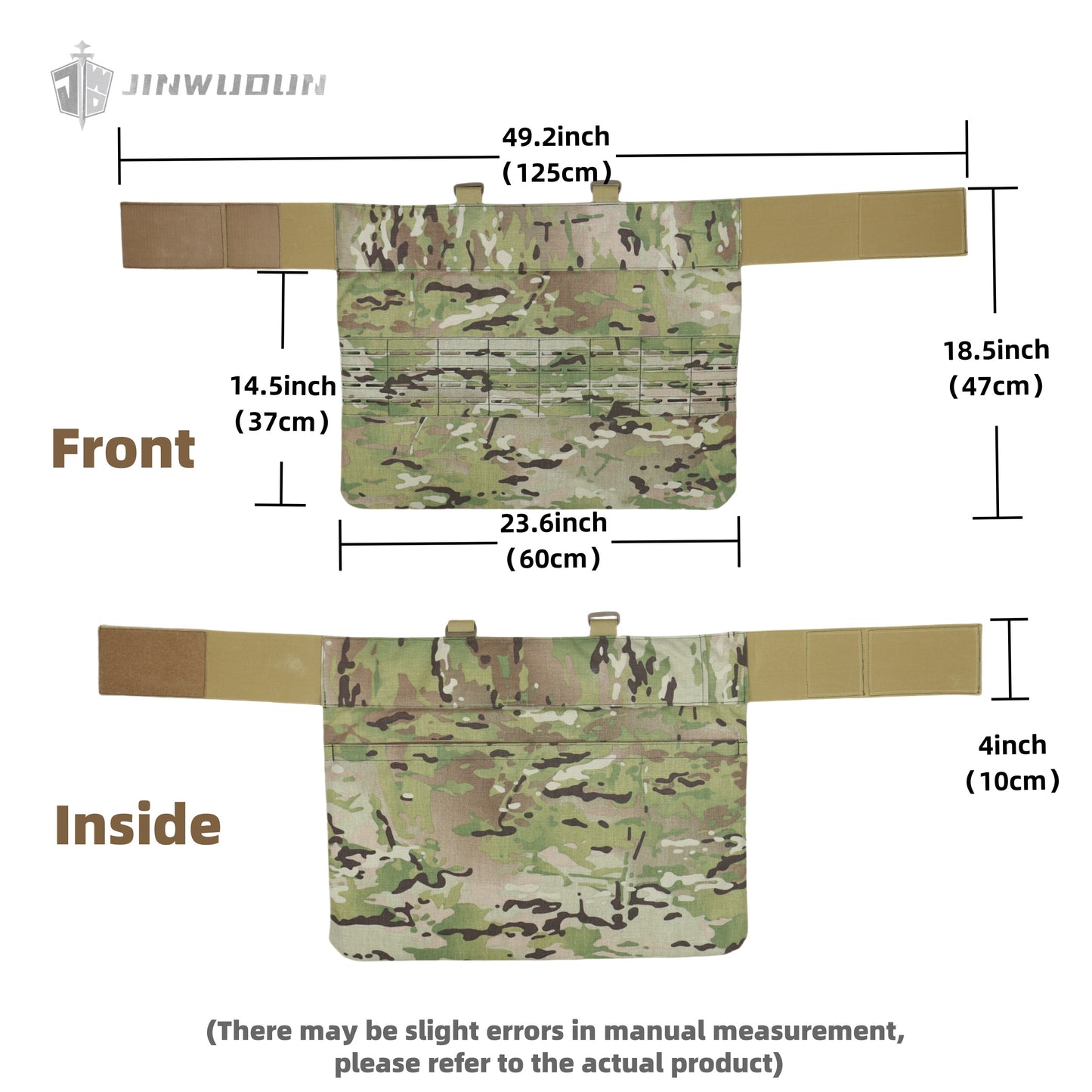 NIJ-IIIA tactical bulletproof skirt laser cutting multifunctional MOLLE