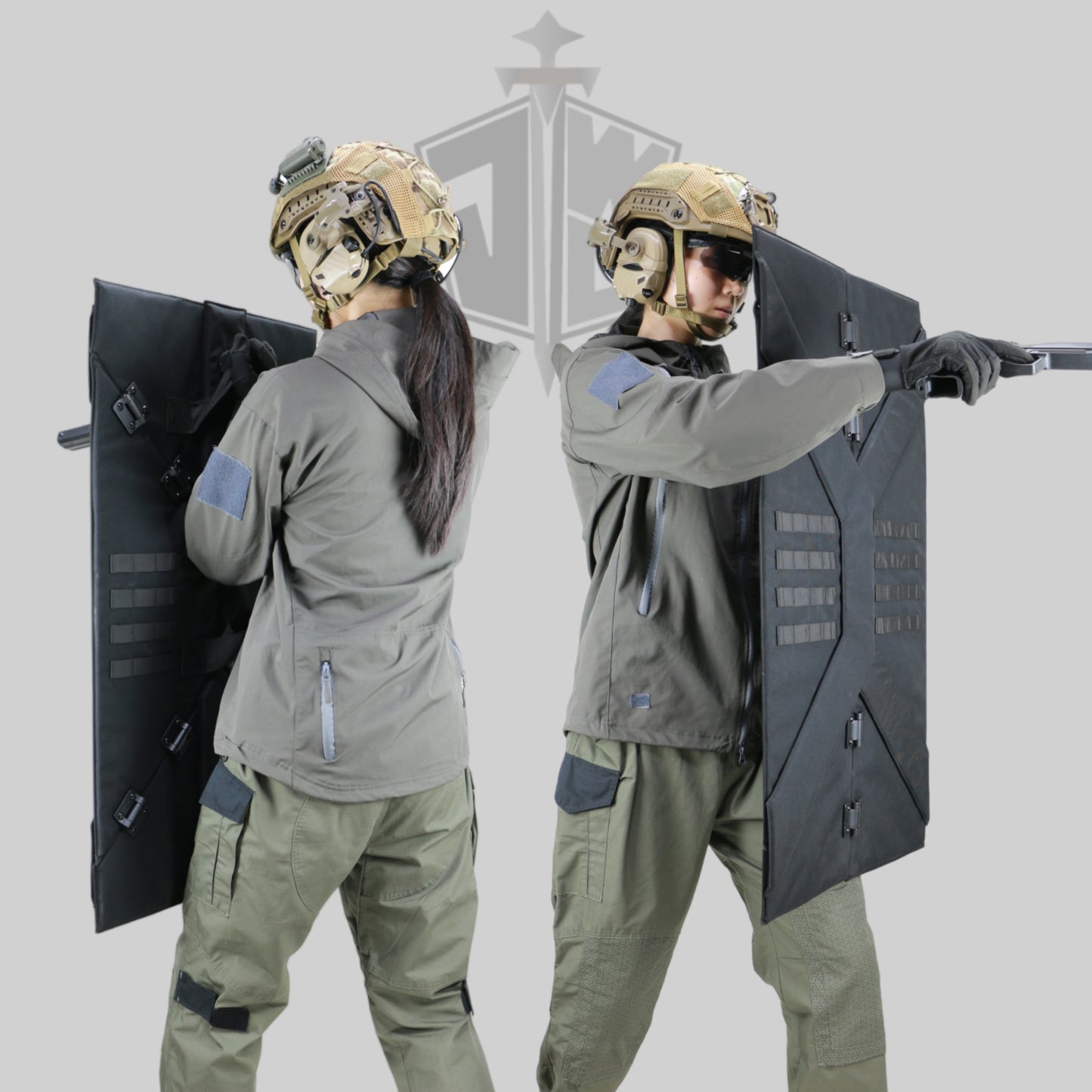 JWD-Portable foldable bulletproof shield NIJ IIIA+ level bulletproof shield UHMWPE material