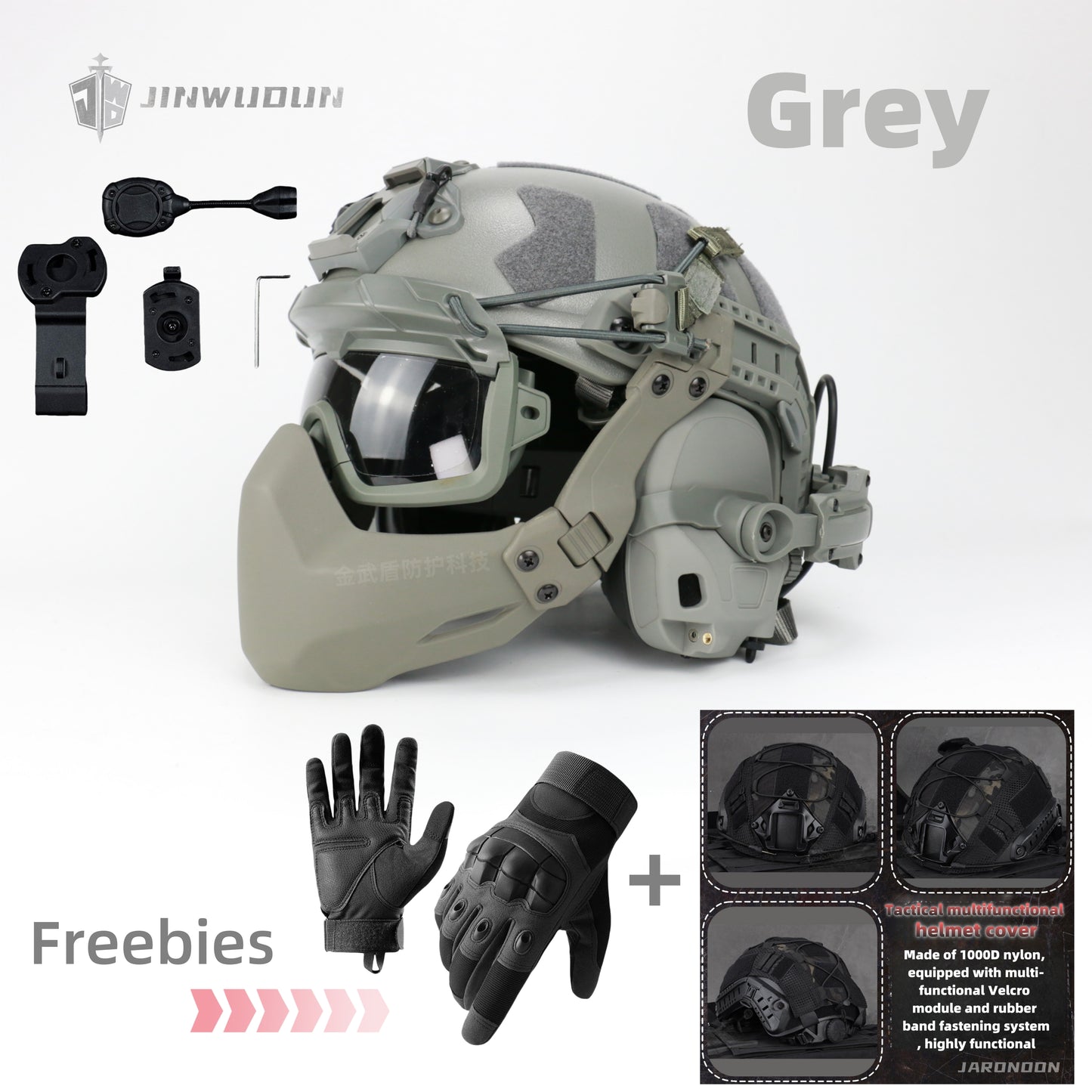 Tactical Helmet Set-7-piece ABS Riot Helmet Anti-collision/anti-impact