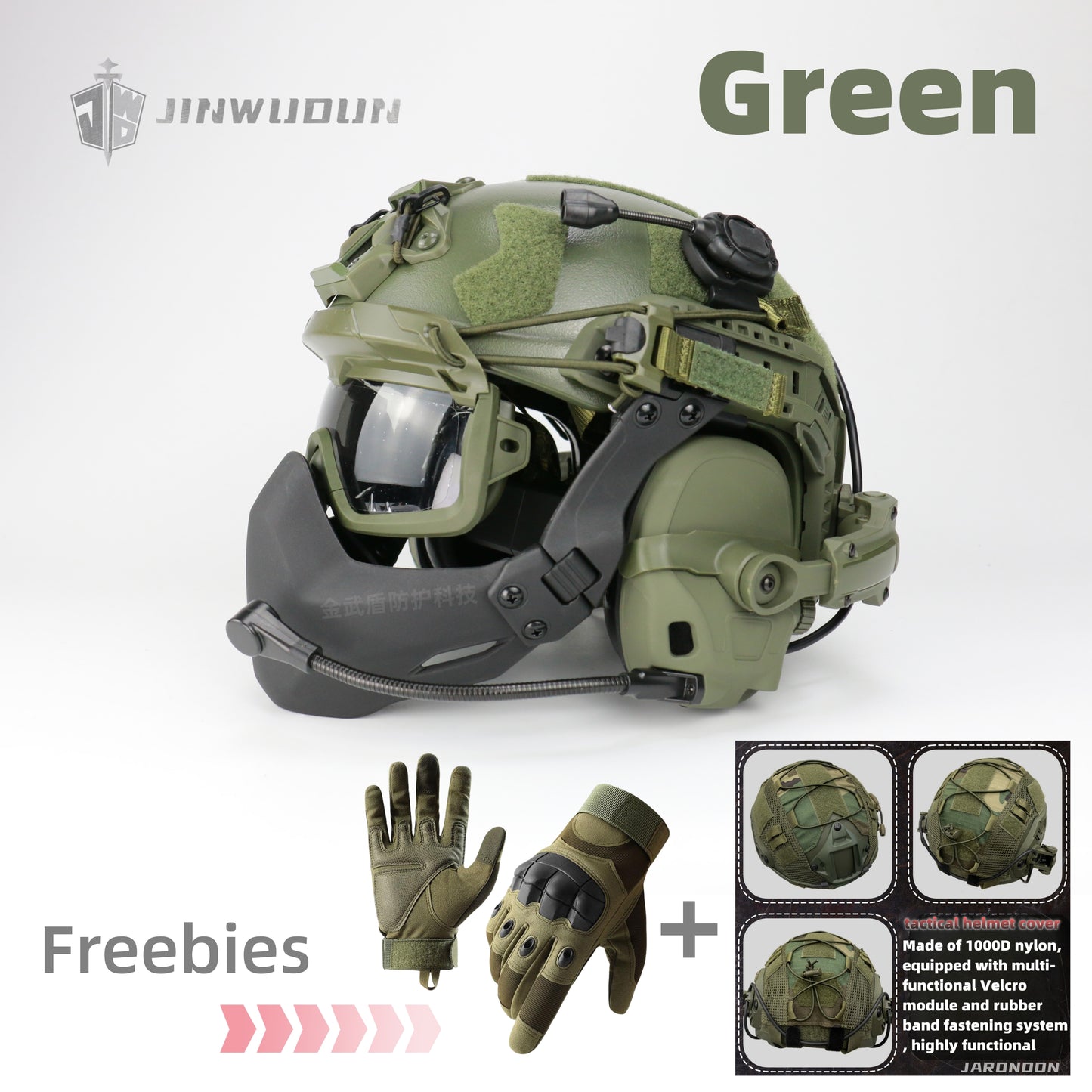 Tactical Helmet Set-7-piece ABS Riot Helmet Anti-collision/anti-impact