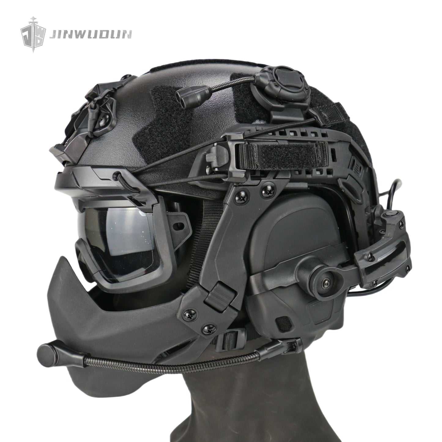 Tactical Helmet Set-7-piece ABS Riot Helmet Anti-collision/anti-impact