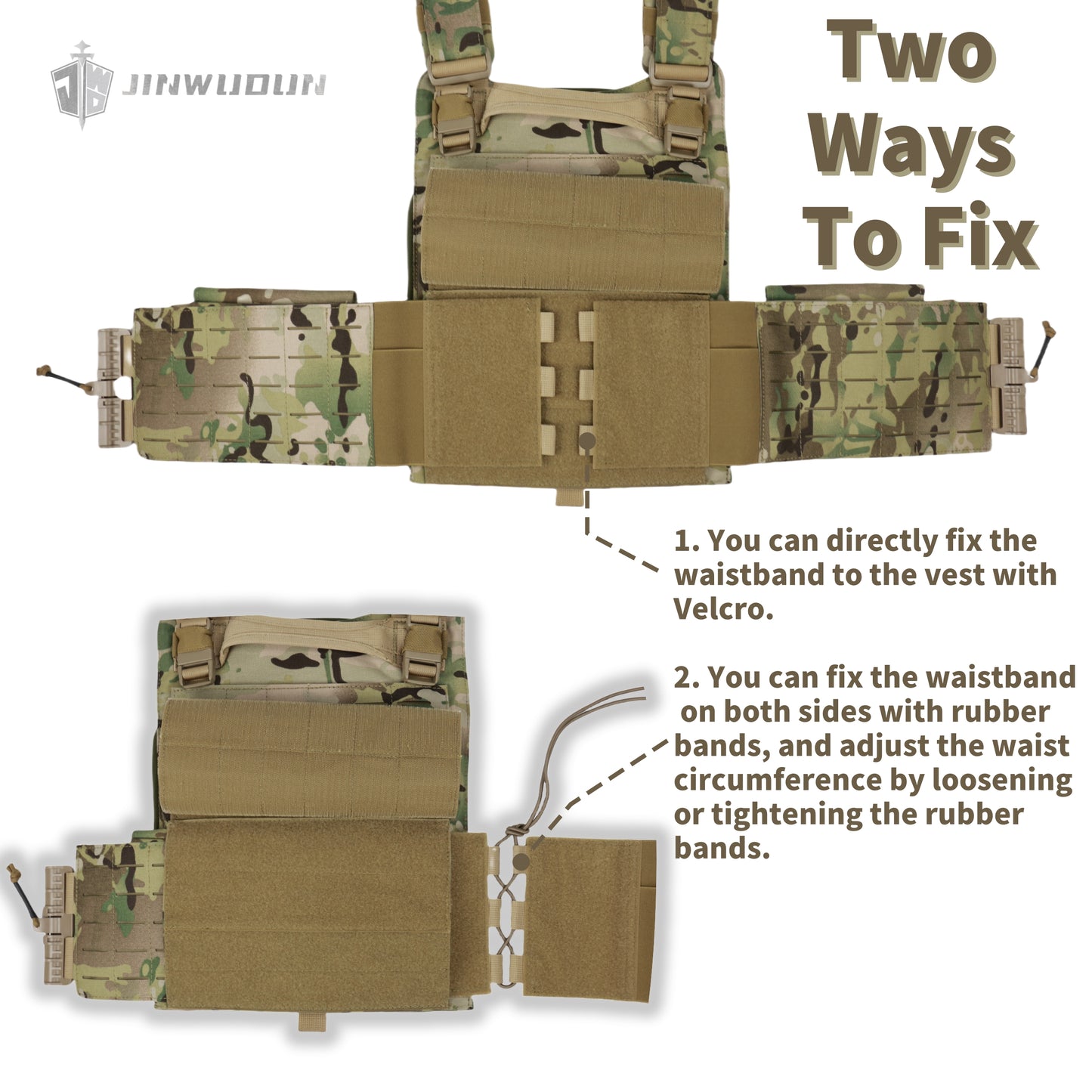 JWD0818 Tactical Vest - Laser Cut Lightweight Military Vest.