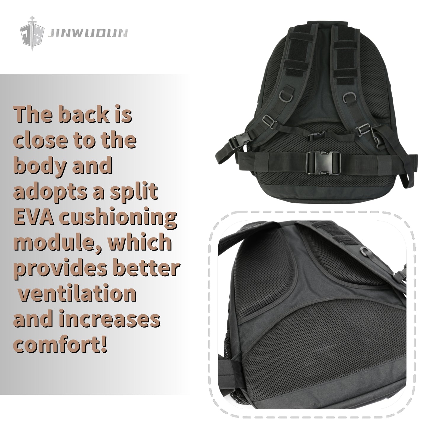 NIJ-III level tactical bulletproof backpack, 3 seconds quick change into tactical vest, nylon material, 15-20 liter capacity bag bulletproof