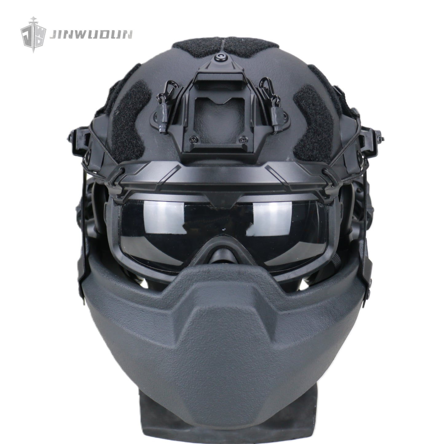 APA-05LT-FASTFull protection bulletproof helmet setBulletproof helmet + bulletproof chin guard + goggles - NIJ Level IIIA protection against 9x19mm bullets