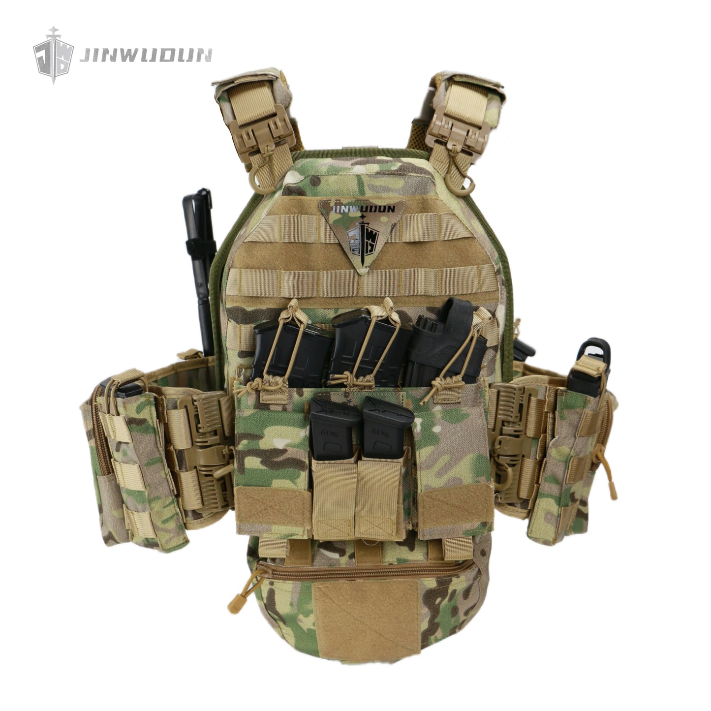 6094 tactical vest equipped with quick release buckle