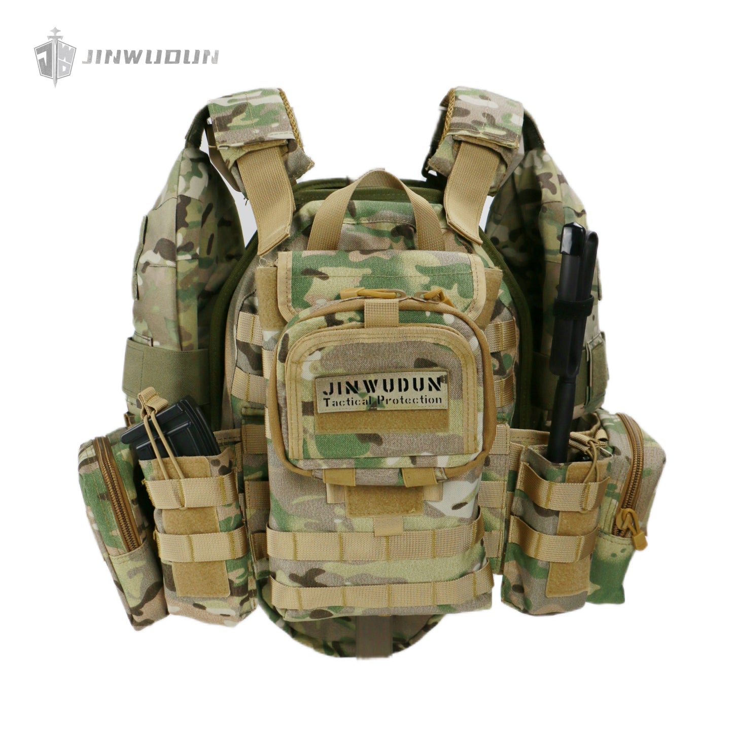 NIJ IV 6094 Tactical vest body armor/quick release system-MultiCam