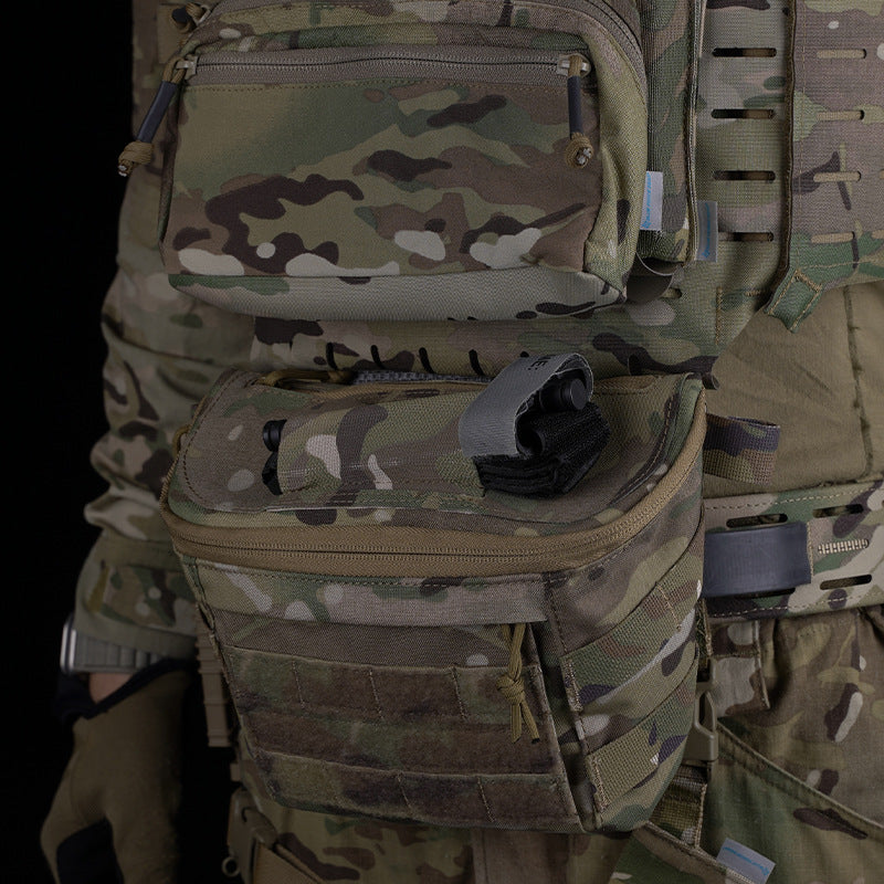PC lower sub-bag can be assembled to adapt to tactical vest MOLLE panel large capacity storage bag