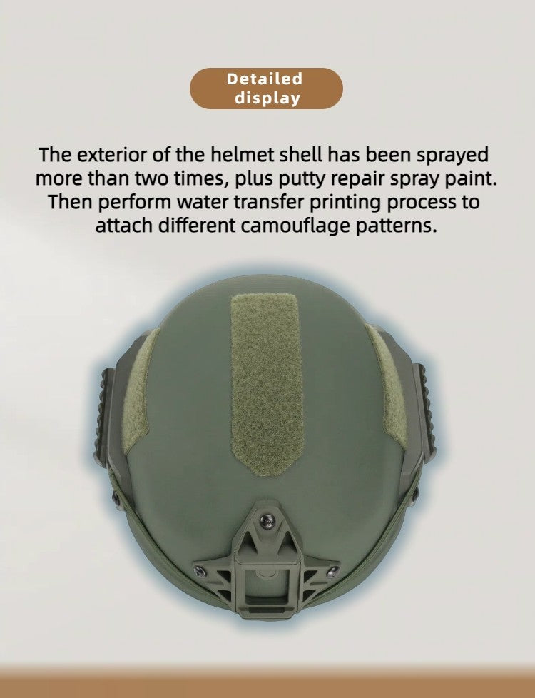 High-Cut WENDY Tactical Helmet - NIJ IIIA Protection Level with Polyurea Coating for Enhanced Impact Resistance