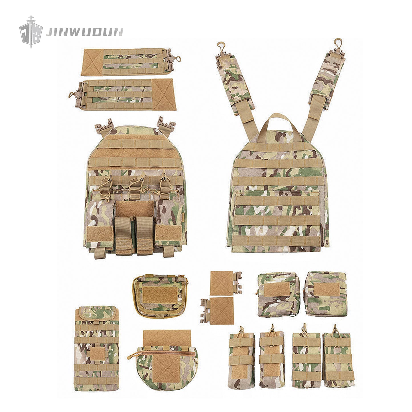 6094 tactical vest equipped with quick release buckle