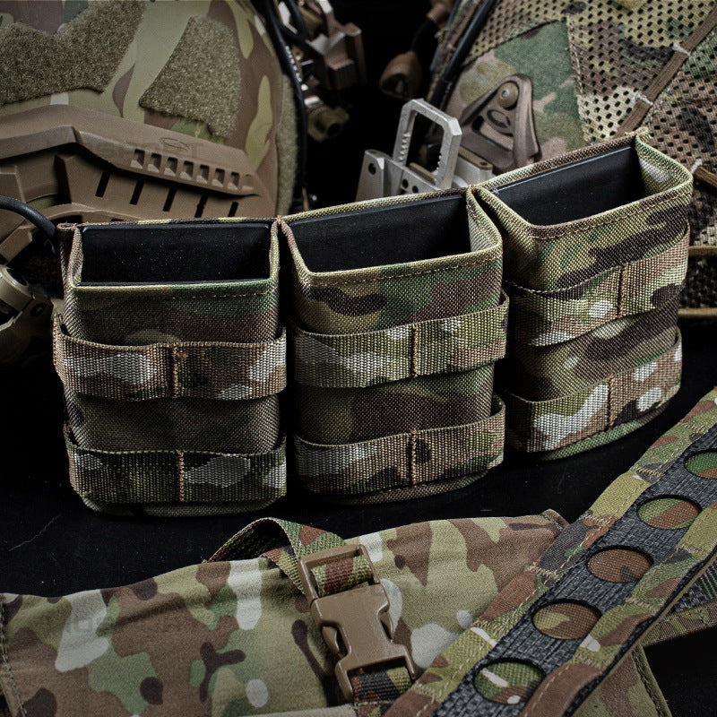 FAST AK Triple 7.62 Magazine Pouch (Medium) Multi-Function Quick-Draw Holster Tactical Soft Bullet Accessory