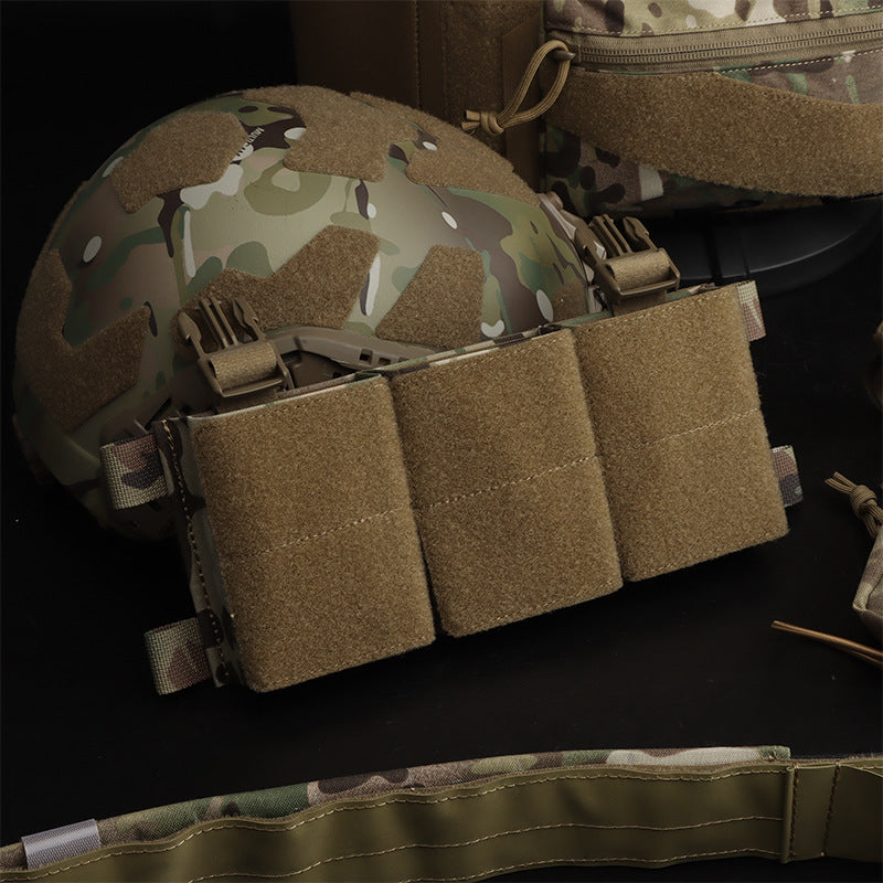 Little Dinosaur 7.62 dual-use function pack tactical vest with front mounted Velcro triple accessory pack