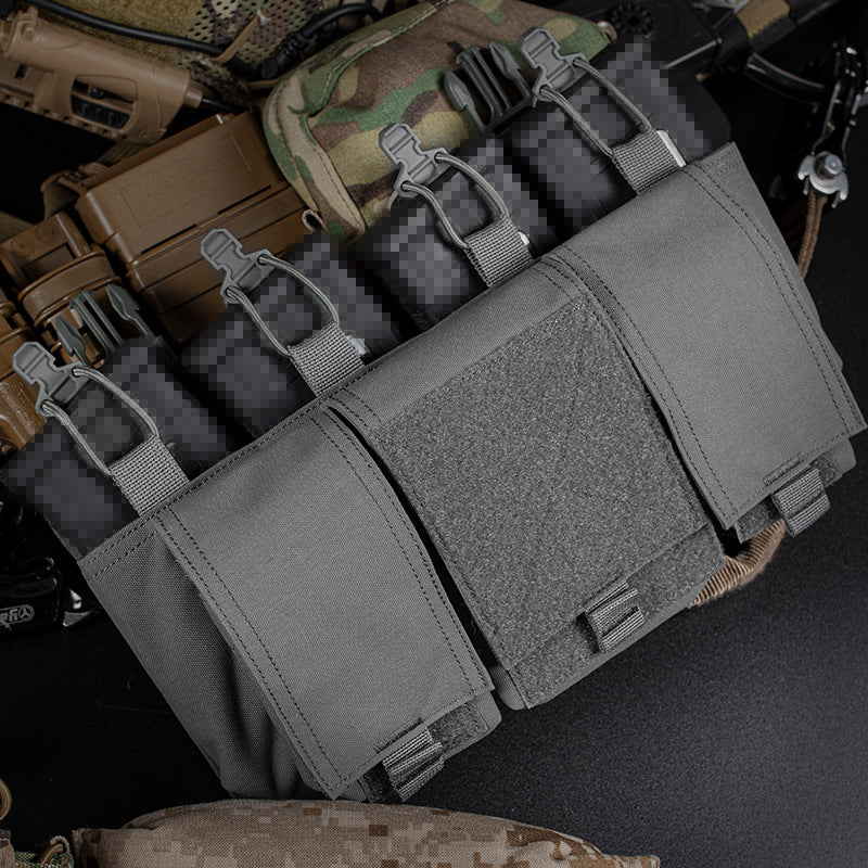Quadruple 5.56 quick access panel 25mm socket multi-function tactical vest triple sundries bag