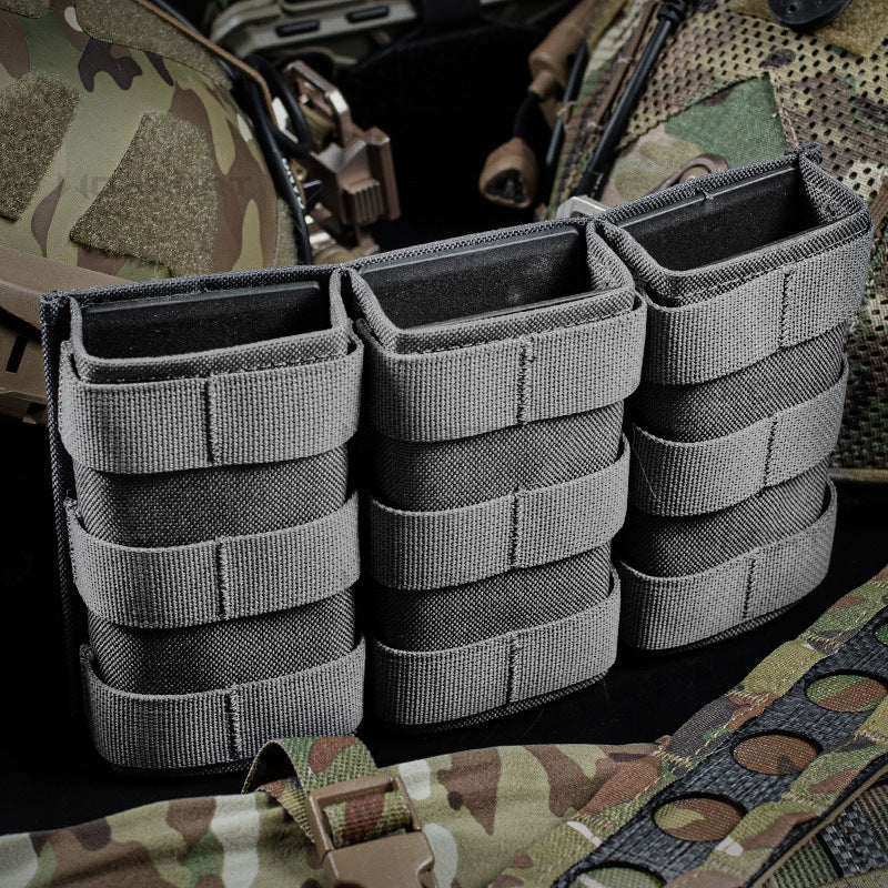 FAST triple rifle magazine pouch AK function bag drainage hole MOLLE equipped