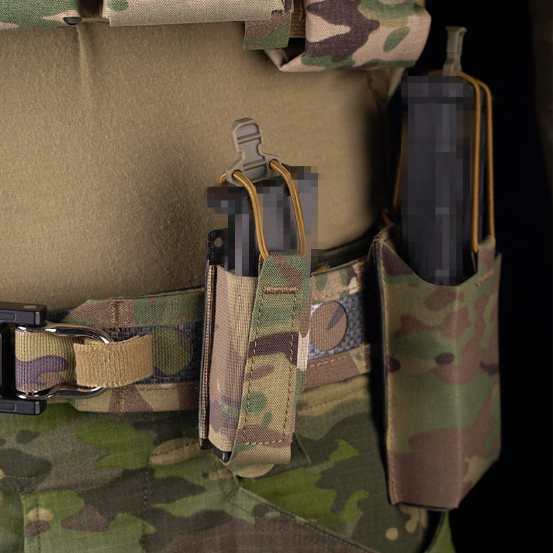 Single elastic functional bag 9mm magazine pouch flashlight holster Molle vest accessory bag