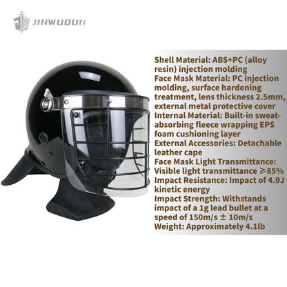 Riot helmet, safety helmet, face shield, safety protection, riot control equipment, full face protection