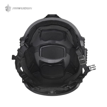 WENDY EX RAIL 3.0, tactical riot helmet made of ABS material with grain sandblasting process