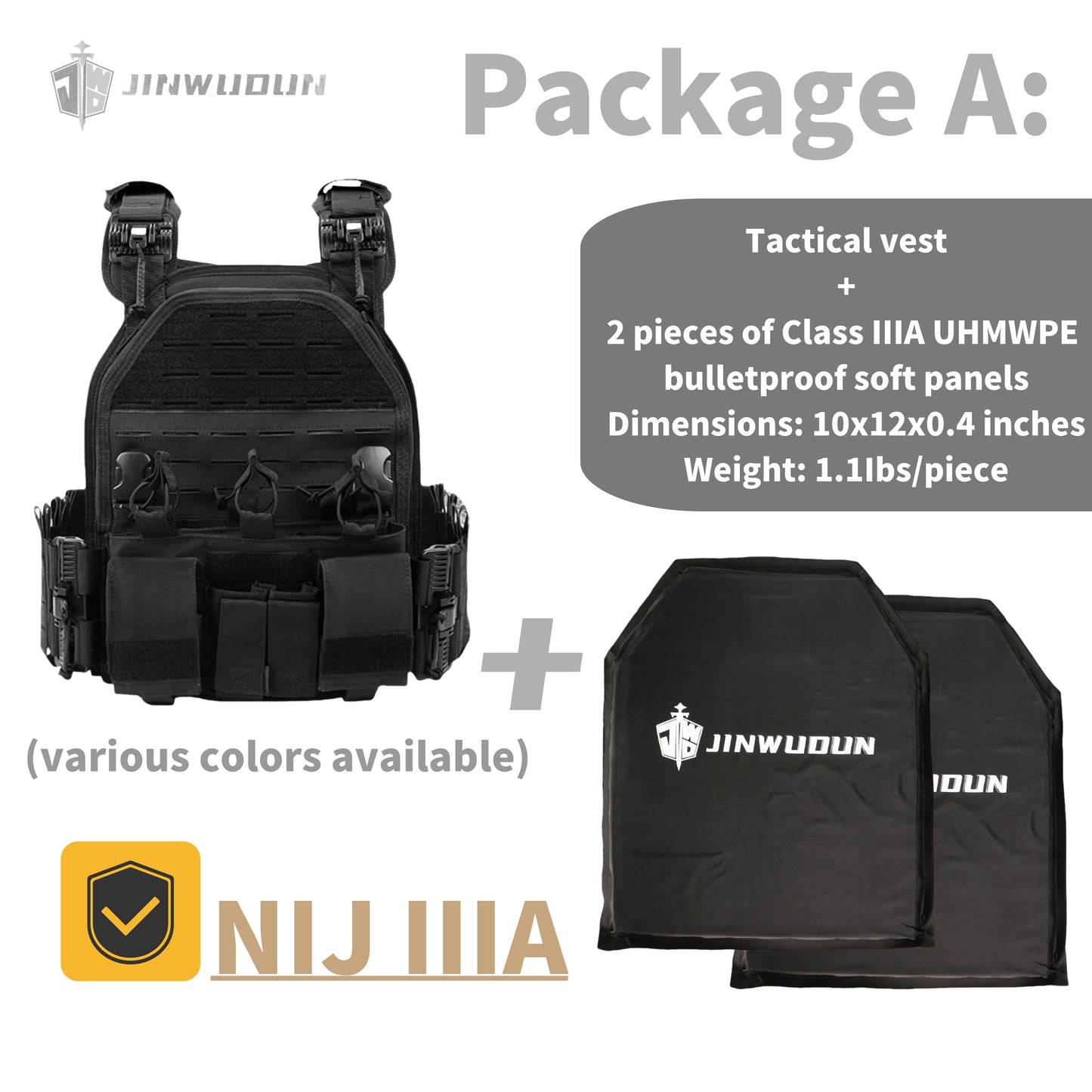 NIJ IIIA/III/IV level body armor, 6094 quick release tactical vest