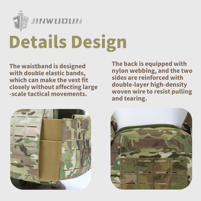 JWD-0719Multi-Function Military Tactical Vest with Fast-Release System - Ideal for Airsoft and Law Enforcement