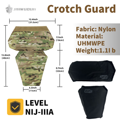 2-Piece Groin Protection Bulletproof Panel | NIJ IIIA | Durable 1000D Nylon Material