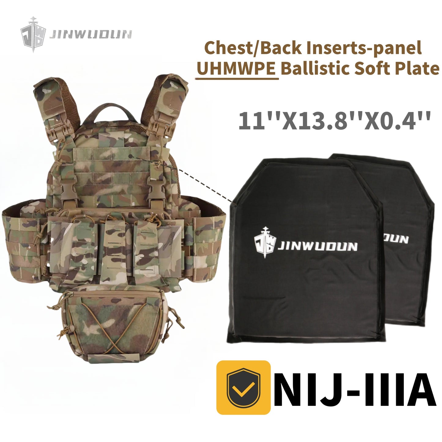 NIJ-IV ARC tactical vest bulletproof jacket shoulder Tubes quick release Molle tactical outdoor cs combat seal training