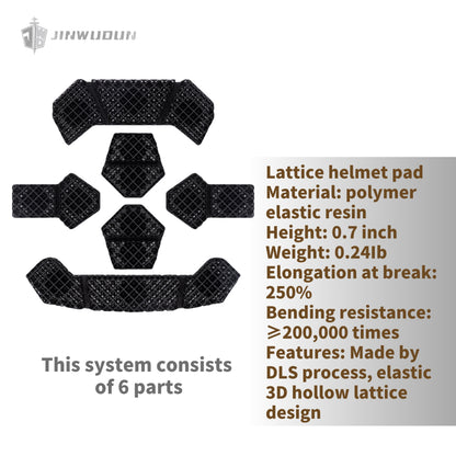 3D Lattice Helmet Padding | DLS Technology | Breathable & Shockproof Design for Multiple Helmet Types