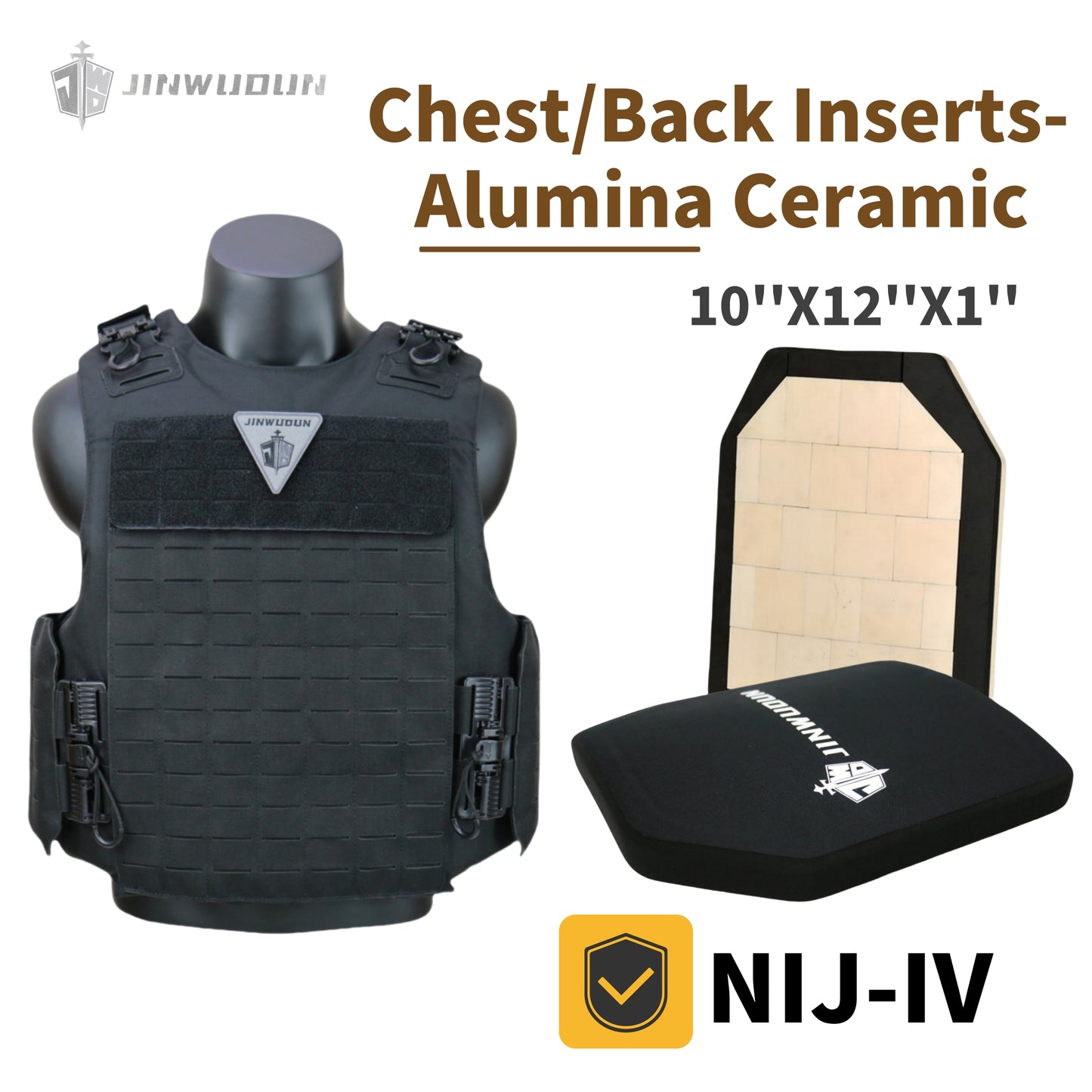 Level IV Bulletproof Vest - 1000D Polyester Material, Ultimate Protection and Durability