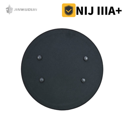 NIJ IIIA+ Round Bulletproof Shield: 20.1-Inch UHMWPE with Durable Nylon Cover