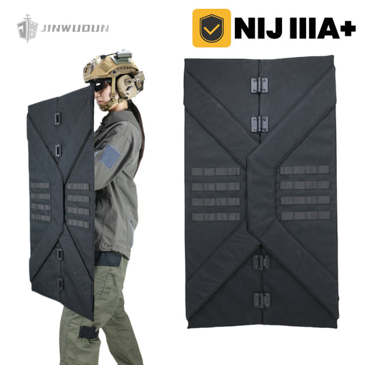 JWD-Portable foldable bulletproof shield NIJ IIIA+ level bulletproof shield UHMWPE material