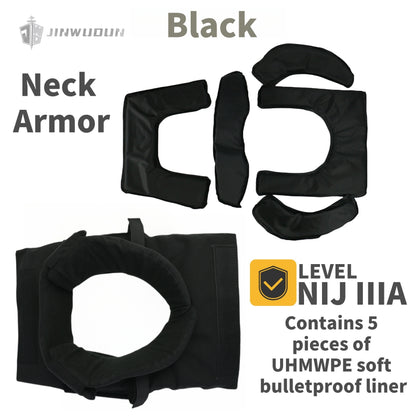 Tactical vest Body Armor Accessory Kit - NIJ IIIA Bulletproof Shoulder, Neck, Thigh, Groin, and Abdomen Protection
