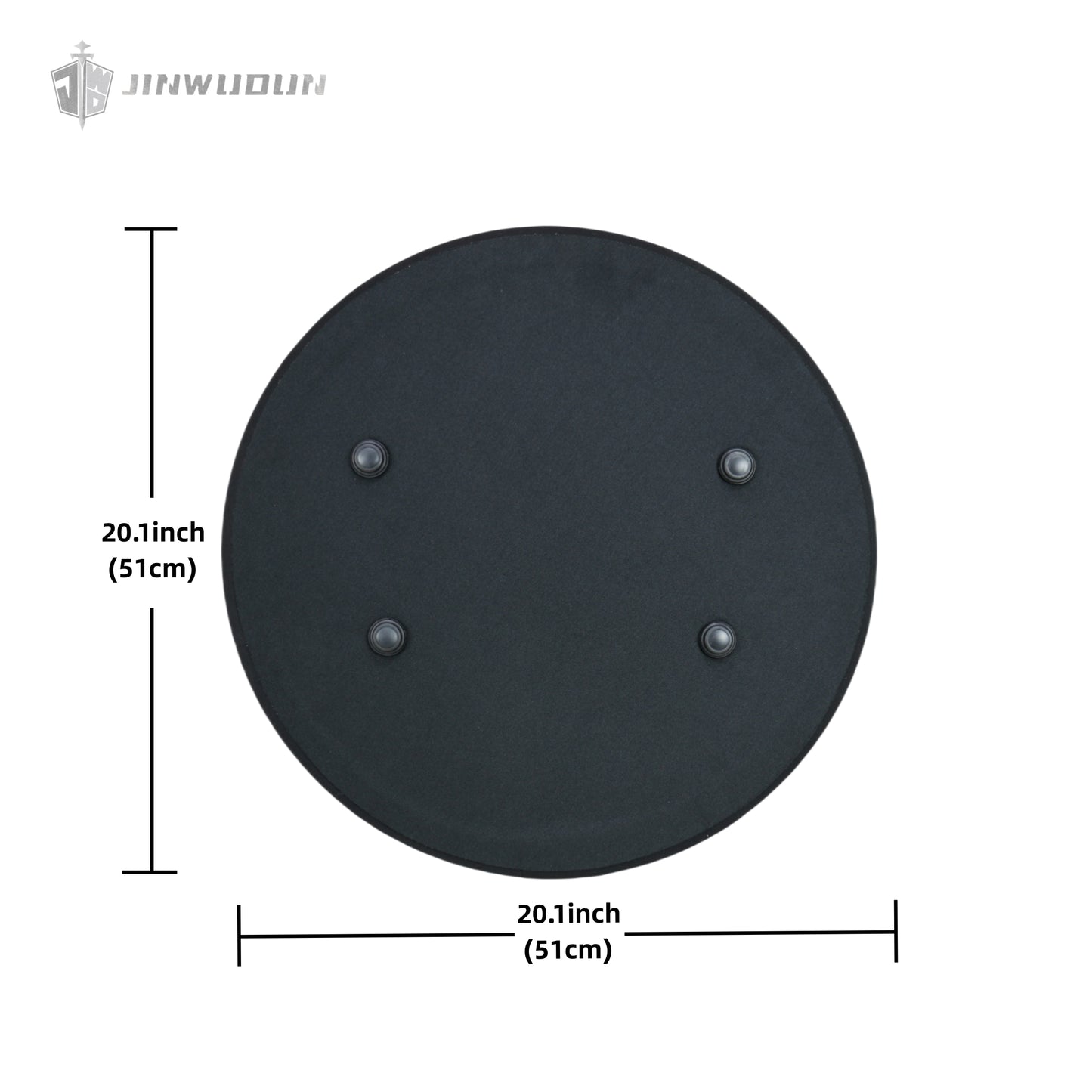 NIJ IIIA+ Round Bulletproof Shield: 20.1-Inch UHMWPE with Durable Nylon Cover