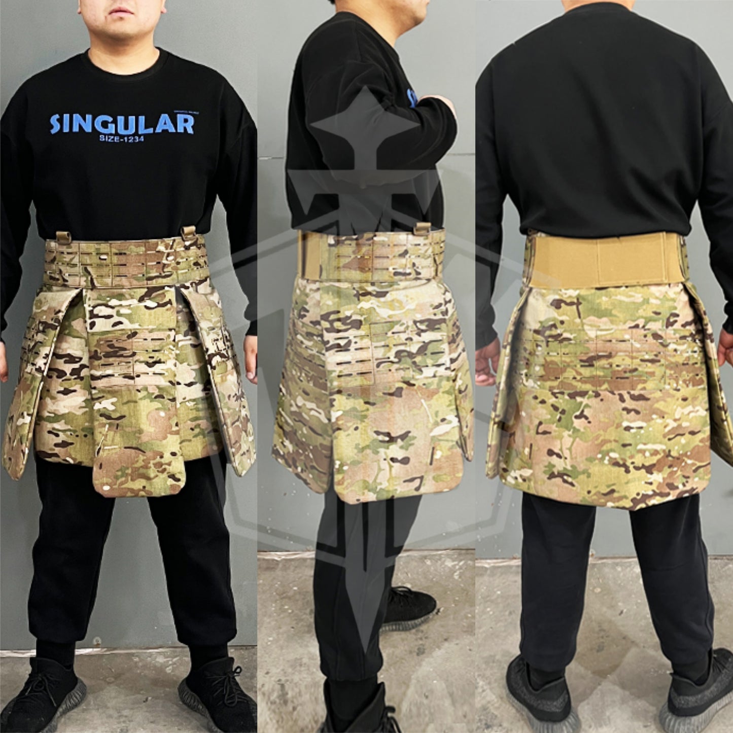 NIJ-IIIA Tactical skirt Russian order tactical protective skirt laser cutting multifunctional MOLLE