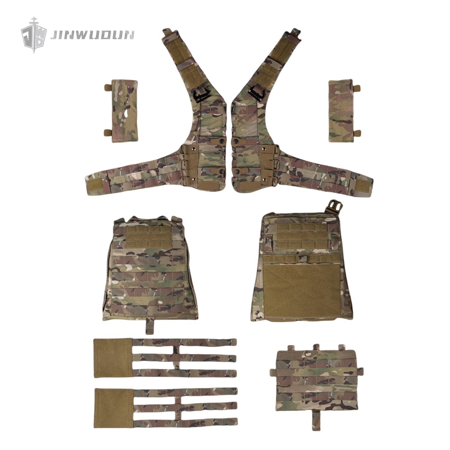 AVS tactical bulletproof vest, made of Cordura material, equipped with a quick-release system multifunctional vest